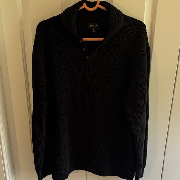 Brixton Men's Turtleneck Sweater in Black - Picture 1 of 5